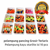 {isi 10 pcs} pelampung pancing Grosir Pelampung kayu starlite