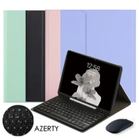 Clavier Azerty Keyboard Case for Samsung Galaxy Tab S9 FE Case Russian Spanish Keyboard Cover For Tab S9 FE 10.9'' Case SM-X510