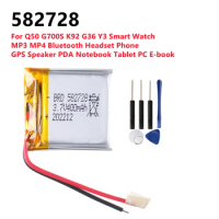 582728 Battery For Q50 G700S K92 G36 Y3 Smart Watch MP3 MP4 Bluetooth Headset phone GPS Speaker PDA Notebook Tablet PC E-book