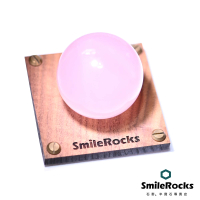 【SmileRocks 石麥】星光粉晶球 直徑6.0cm(治癒水晶 附SmilePad 9x9底板)