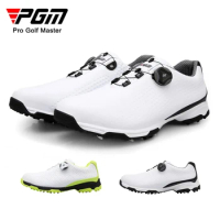 PGM Golf Shoes Men Sports Shoes Waterproof Knobs Buckle Mesh Lining Breathable Anti-slip Mens Training Sneakers For Male XZ095