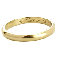 【Cartier 卡地亞】18K金-1895系列經典婚戒51號(展示品)