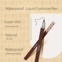 Biya Liquid Eyebrow Pen Altra Thin 0.01mm Waterproof Eyebrow Pencil Sweat-proof and Colorfast Easy To Draw Brown Eyebrow Grey