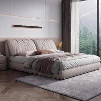 Multifunction Loft Bed King Size Headboard Comforter Platform Safe Beds Sleeping Modern Camas Matrimonial Bedroom Furniture