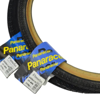 Panaracer PaseIa 20x1.5 37-406 Bicycle Tire for 20 inch Small Wheel Folding Bike 20" Steel Wired Brown Edge Black Color Tires