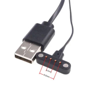 1 piece 3.0mm Pitch T-shape Smart watch Smart bracelet magnetic charging Cable 4 pin USB Data Transfer 9mm Space for DM98