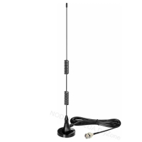 VHF UHF Ham Radio Antenna Mobile Radio Scanner Antenna BNC Male Connector Magnetic Base For Radio Scanner