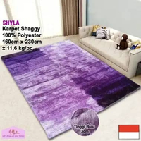 Karpet shaggy bulu tebal alas lantai permadani ruang tamu tidur modern 160 cm x 230 - NMs Purple SFL