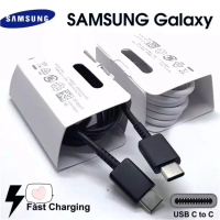 สายชาร์จ Samsung Type c to Type c สายชาร์จซัมซุง Type-C ทั้ง2ด้าน PD ของแท้ รองรับชาร์จเร็ว Fast charger รับประกัน 1 ปี Type C สีขาว