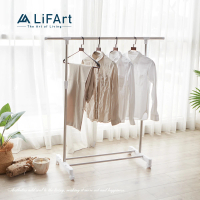 【LiFArt】單桿延伸不鏽鋼曬衣架/吊衣架