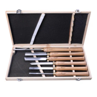 6-piece Wood Turning Tools Set High-speed Steel Cutter for WoodWorking Lathe Machine Spindle Gouges Domed Scraper Bowl Gouges