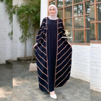 Kaftan Safa Dubai Serbia Rayon Premium Batik Busui Super Jumbo Dress Wanita Nyaman Panjang Tebal Mus