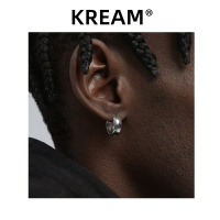 KREAM S925 純銀 光面耳圈男嘻哈女同款耳環