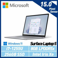 Microsoft 微軟 Surface Laptop 5 15吋 i7/8G/256G/Win11 白金 觸控筆電