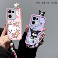 เคสโทรศัพท์, พร้อมสต็อก, สำหรับ OPPO Reno13 CPH2689 PKM110, 3D Kitty น่ารัก Kuromi ซิลิโคนกันกระแทกฝ