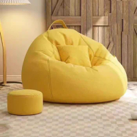 Relaxing Adults Bean Bag Sofa Reading Sleeper Single Floor Lounge Couch Bean Bag Sofa Bedroom Puffs Asiento Home Furniture HDH