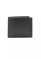 GUCCI Gucci Men's Microguccissima GG Logo Leather Coin Wallet Black 544472