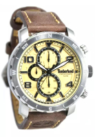 Timberland Watch Timberland - Jam Tangan Pria - Silver - Brown Leather Strap - 14865XS/07