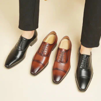 Men's Business Casual Leather Shoes Work Shoes Leather Shoes