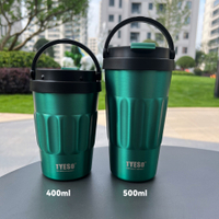 TYESO Original 500ml/400ml Striped coffee cup Tumbler Leak-Proof  Lid304 Stainless Steel double laye