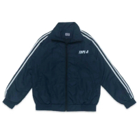 Jaket Varsity colorblock pria wanita Windbreaker Colour Block | Black Tracktop Hooligan Jacket Track