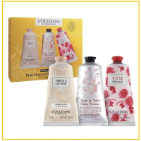 L'OCCITANE 歐舒丹護手霜三支套裝 LOCCITANE PINK FLOWERS HAND CREAM TRIO DUO SET 75ML X3  