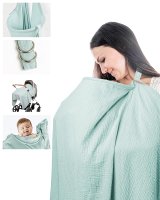 Muslin Nursing Covers for Breastfeeding Hign Privacy & Breathable Nursing Cover Up for Breastfeeding
