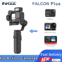 INKEE FALCON Plus Gimbal Stabilizer 3-Axis Anti-Shake Handheld Gimbal for Action Cameras Hero/GOPRO/ Osmo Action/Insta360