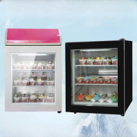 Frozen display cabinet mini refrigerator Haagen-Dazs refrigerator commercial vertical ice cream bar freezer.