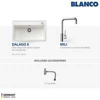 Kitchen Sink Bak Cuci Piring Granit 1 Lubang BLANCO Silgranit DALAGO 8 - Paket Kitchen Sink dan Kera