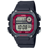 【CASIO 卡西歐】卡西歐運動電子膠帶錶-黑(DW-291H-1B 台灣公司貨)