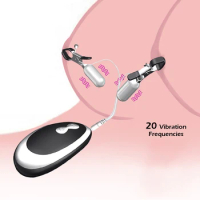 20 Frequency Nipple Vibrator Vibrating Nipple Clamps Clitoral Clip Breast Massage Clitoral Stimulation Female Sex Toys