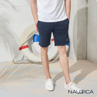 【NAUTICA】經典素面休閒短褲(深藍)