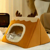 Dog House Indoor Comfortable Pet Cat Dog House Foldable Dog Cat Pet | Warm Triangle All Weather Warm House Cat Puppy Shelter