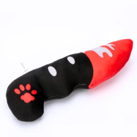 Bloody Knife Dog Toy Plush The Original Dog Squeaky Toy Halloween Toy for Small and Medium Sized Dogs Toy for Interactive Dogs