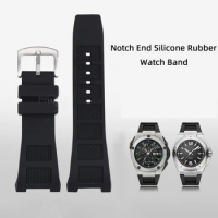 Silicone Rubber Watch Band for IWC Ingenieur Strap for Men 30*16mm IW323601 IW323608 Waterproof Watch Strap Bracelets Pin Buckle