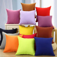 Candy Color Cushion Cover Solid Color Pillow Case Cover Decorative Pillowcase Seat Car Cushion Cover Pillow Case Home Supply