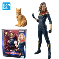Bandai SHF Captain Marvel Action Figures The MarvelS Anime Model Toys for Boys Collection Gifts