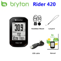 Bryton Rider 420 GPS Bicycle Computer Cycling Enabled Bike Computer and Bryton Stand Waterproof Wireless Speedometer New 2023