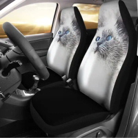Fashion Printing Universal Car Front Seat Covers Mesh Polyester Car Interior Accessories Full Seat Cover Set For Car/Truck/Van