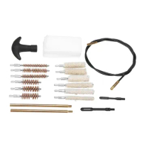 19Pcs/set Barrel Cleaning Kit for Rifle Pistol Gun Brush Tool for .22/.38/9mm/.40/.45 Caliber Hunting Tool