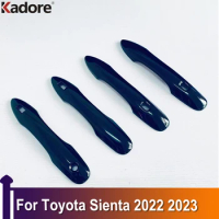 For Toyota Sienta 2022 2023 Chrome Side Door Handle Cover Trim Car-Styling Decoration Accessories Sticker