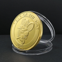 【吉祥如意】鼠年生肖紀念章 福字硬幣動物金幣銀幣牙仙幣小禮物
