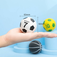 迷你可愛高彈力6厘米小籃球手抓解壓玩具彈力橡膠ins風運動小足球