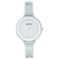 【GOTO】奢華簡約070系列時尚手錶-白(GS0070B-2S-241)