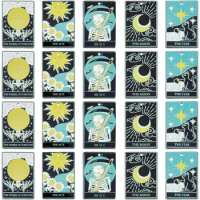 20pcs Tarot Card Charms Printed Acrylic Charms Rectangle Divination Charms Lucky Fortune Charms for Jewelry Making