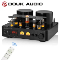 Douk Audio HiFi Valve Tube Amplifier Bluetooth 5.0 Stereo Receiver COAX/OPT Integrated Amp Audio Processor USB Music Player