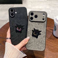 เคส Gengar, สำหรับ Apple iPhone Air, หนังกลับแข็งเลเซอร์น่ารัก, เข้ากันได้กับ i Phone 14, 16 Plus, i