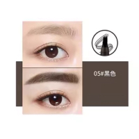 2支四叉眉筆初學者防水防汗持久不脫色（05#）（黑色）#N80_014_031