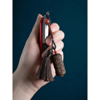 agarwood carved beads six-character proverbs eight treasures pendant Keychain neck pendant